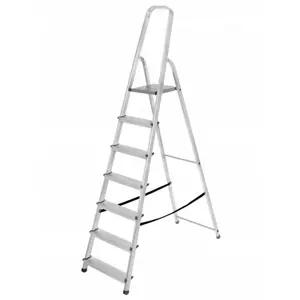 Aluminum ladder free-stand 8 steps 125 kg