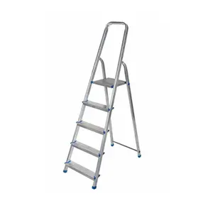 Aluminum ladder freestanding 5 steps 150 kg