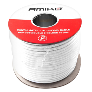 Amiko Koaksijalni kabel RG-6, CCS, 90dB, 100 met., motalica - RG6/90db - 100m REEL