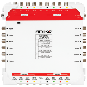 Amiko Multiswitch 9/12 sa dodatnim napajanjem, kaskadni - AMS9X12
