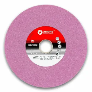 ANDRE FLAT GRINDING WHEEL 200mm x 20mm x 32mm CRA60K7VE01-35 PINK "TYPE 1"