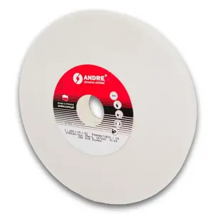 ANDRE FLAT GRINDING WHEEL 200mm x 25mm x 32mm 99A60K7VE01-35 WHITE "TYPE 1"