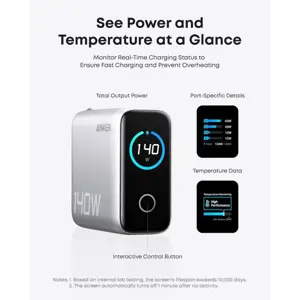 Anker 140W Far for Laptop, gray