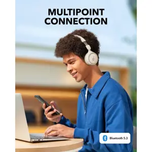 Anker Soundcore H30i over-ear Bluetooth headphones, white.
