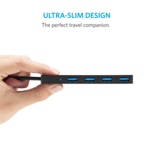 Anker Ultra Slim 4-port USB 3.0 hub black