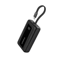 Anker Zolo Powerbank 20000 mAh, 30W with built-in USB-C cable, black
