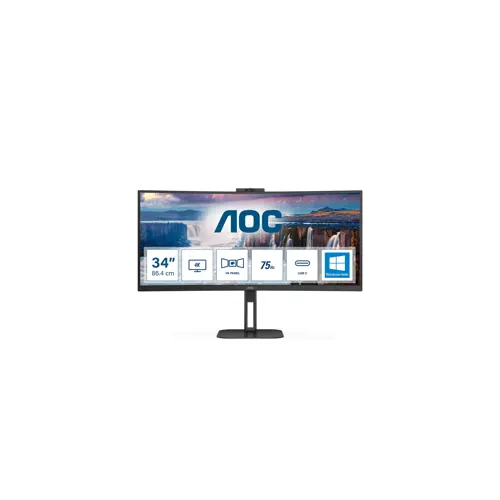 Monitor AOC CU34V5CW/BK (crna, ultraširoki, 34", 2560 x 1080)