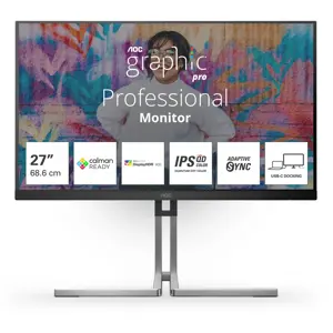 AOC Q27U3CV computer monitor 68.6 cm (27") 2560 x 1440 pixels Quad HD LCD Black