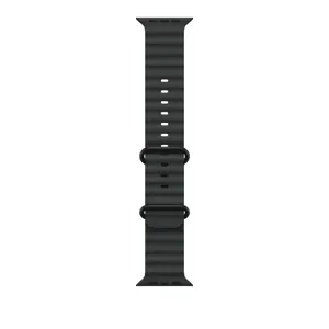 Apple Watch 49mm Band: Black Ocean Band - Black Titanium Finish