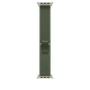 Apple Watch 49mm Loop:  Green/Neon Trail Loop - S/M - Natural Titanium Finish