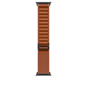 Apple Watch 49mm Loop:  Terra Cotta Alpine Loop - Medium - Black Titanium Finish