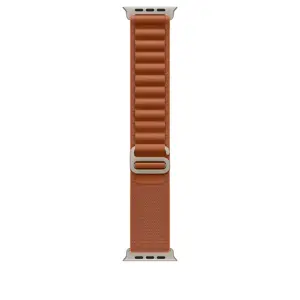 Apple Watch 49mm Loop:  Terra Cotta Alpine Loop - Medium - Natural Titanium Finish
