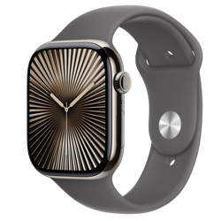 Pametni sat APPLE Watch S10 Cellular (Natural Titanium Case with Stone Grey Sport Band - M/L)