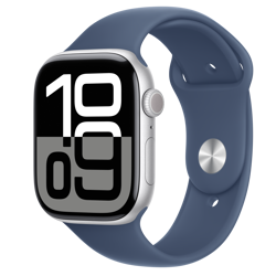Pametni sat APPLE Watch S10 Cellular (46mm, Silver Alu Case with Denim Sport Band - M/L)