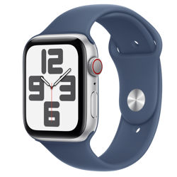 Pametni sat APPLE Watch SE2 v3 Cellular (44mm, Silver Alu Case with Denim Sport Band - M/L)