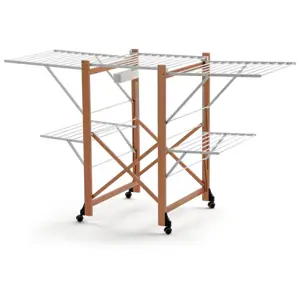 ARREDAMENTI GABBIANO Drying rack on wheels - 175 x 67 cm, Brown
