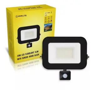 Asalite LED Reflector with a thin 20W 4500K (1800 lumen) + sensor