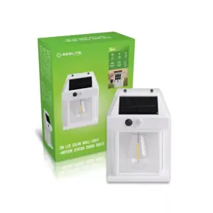 Asalite LED solar wall lamp IP44 3W 3000K (100 lumens), white