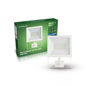 Asalite LED white spotlight Slim 50W 4500K (4500 lumens) + sensor