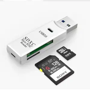Asonic USB 3.0 Micro SD &amp; SD čitač kartica, bijelo