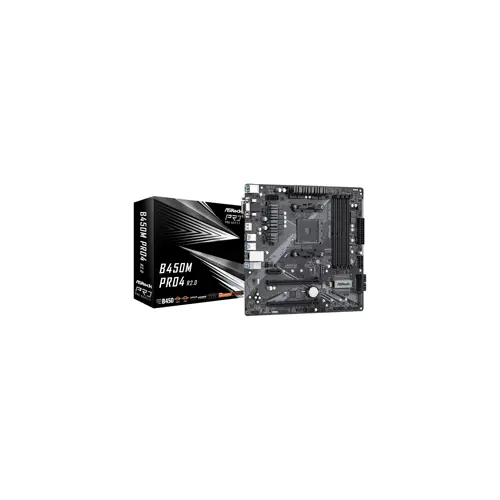 Matična ploča ASROCK B450M Pro4 R2.0 (AMD B450, Socket AM4, micro ATX)