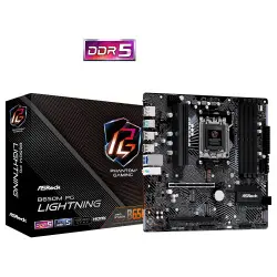 ASROCK B650M PG Lightning, S. AM5, 4x DDR5/7200(OC), PCIe 5.0, HDMI, DP, mATX