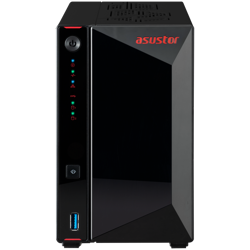 ASUSTOR NAS AS5402T 2x 3.5" 2x M.2 cache 2x 2.5Gbe Celeron QuadCore N5105 2.9GHz 4GB single PSU desktop
