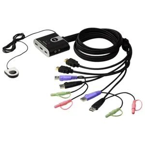 ATEN 2-Port USB HDMI KVM Switch with Audio