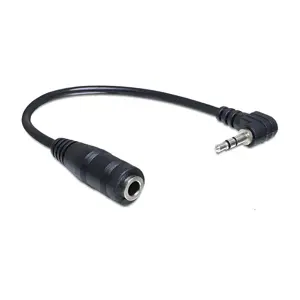 Audio adapter kabel DELOCK 2.5mm 3-pin muški (kutni) na 3.5mm 3-pin ženski, 14 cm (65397)