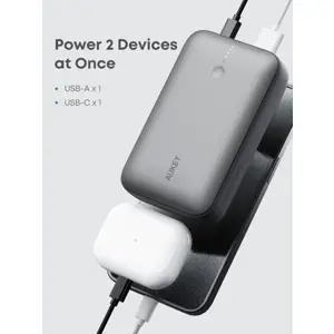 AUKEY PB-Y57 Spark Mini 20000 Compact Fast Charging Power Bank Available In Grey And White