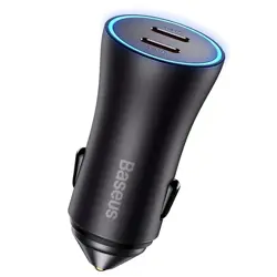 Auto punjač BASEUS, CGJP000013, Dual, 40W, 2xUSB-C, Dark Grey