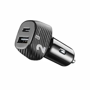 Auto punjač CELLULARLINE Multipower 2 FAST+/ USB-A / USB-C, 32W