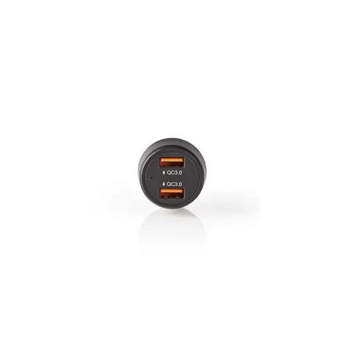 Auto punjač NEDIS CCQC600ABK, 36W, 2x USB, crni