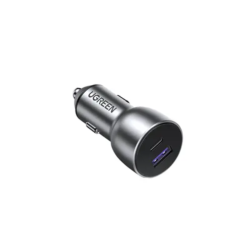 Auto punjač UGREEN, 52.5W, USB-C PD+USB-A QC, sivi