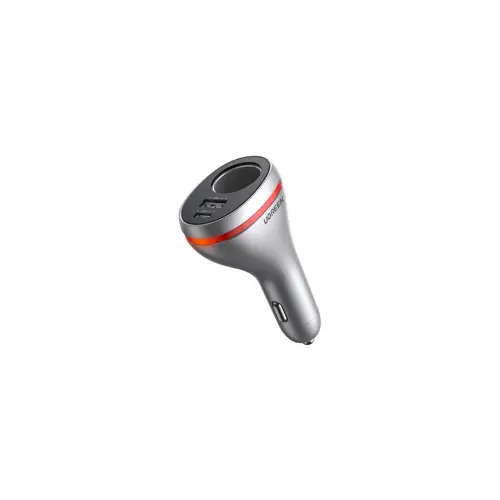Auto punjač UGREEN, 84W, USB-C, USB-A, PD, QC 4.0, srebrni