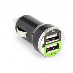 Auto punjač USB SBOX CC-221 / 2 ulaza - 2.1A crni