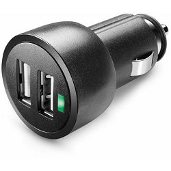 Auto punjač za mobitel CELLULARLINE DUAL 3A 