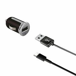 Auto punjač za mobitel CELLY USB-C 2.4A crni