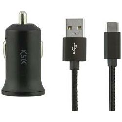 Auto punjač za mobitel KSIX USB C, 2.4A