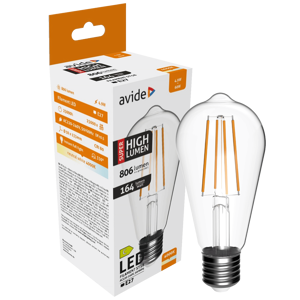 Avide Žarulja, LED 4.9W, E27, 4000K, 230V AC, bijela svjetlost - Filament ST58 4.9W E27