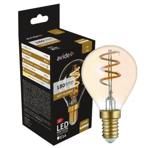 Avide Žarulja,LED,3W,E14,2700K,230V AC,topla bijela svjetlost - Soft Filament Mini Globe 3W E14
