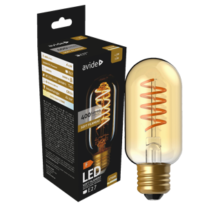 Avide Žarulja,LED,4.5W,E27,2700K,230V AC,topla bijela svjetlost - Soft Filament T45 4.5W E27