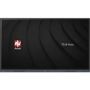 Avtek International TS 8 Mate 65 Interactive flat panel 165.1 cm (65") LCD Wi-Fi 350 cd/m² 4K Ultra HD Black Touchscreen Built-in processor Android 13 24/7