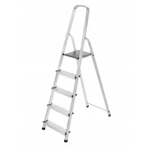 AWTOOLS Aluminum ladder freestanding 5st 125kg