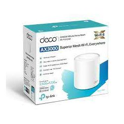 AX3000 Whole Home Mesh Wi-Fi 6 jedinica BRZINA: 574 Mbps na 2,4 GHz + 2402 Mbps na 5 GHz SPEC: 2× interne antene, 3× gigabitna priključka (WAN/LAN auto-sensing), 2 streama i HE160 za 5 GHz ZNAČAJKE: D