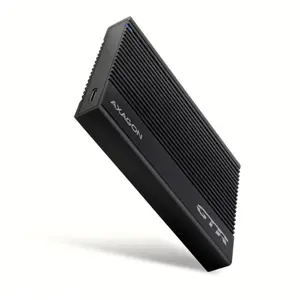 Axagon EE25-GTR USB-C 3.2 Gen 2 - SATA 6G 2.5\" externes Festplattengehäuse geriffelt HDD/SSD enclosure Black 2.5"