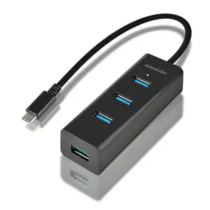 AXAGON HUE-S2C USB-C 3.0-4xUSB 3.0 Type-A Hub,MicroUSB Charging