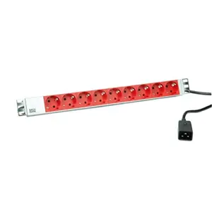 Bachmann 333.936 power extension 2 m 9 AC outlet(s) Indoor Grey, Red