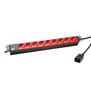 Bachmann 333.937 power extension 2 m 9 AC outlet(s) Indoor Black, Red