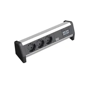 Bachmann Desk 1 power extension 3 AC outlet(s) Black